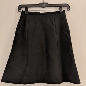 Black A Line Skirt Wool Blend XS Camaieu